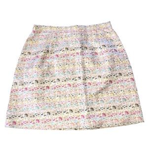 Barami Floral Silk Blend Mini Skirt size 10 Multicolor